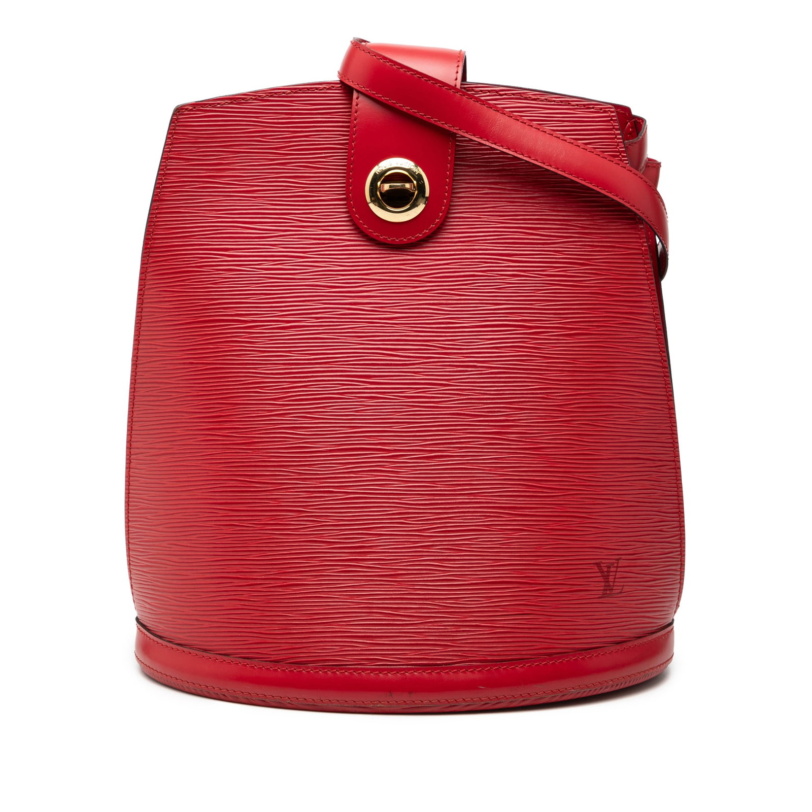 Louis Vuitton Cluny Red Epi Leather Shoulder Bag France: Louis Vuitton Cluny Red Epi Leather Shoulder Bag France This Louis Vuitton Epi Cluny bag features a distinctive red epi leather body, an adjustable shoulder strap, and a top strap with a twist lock cl