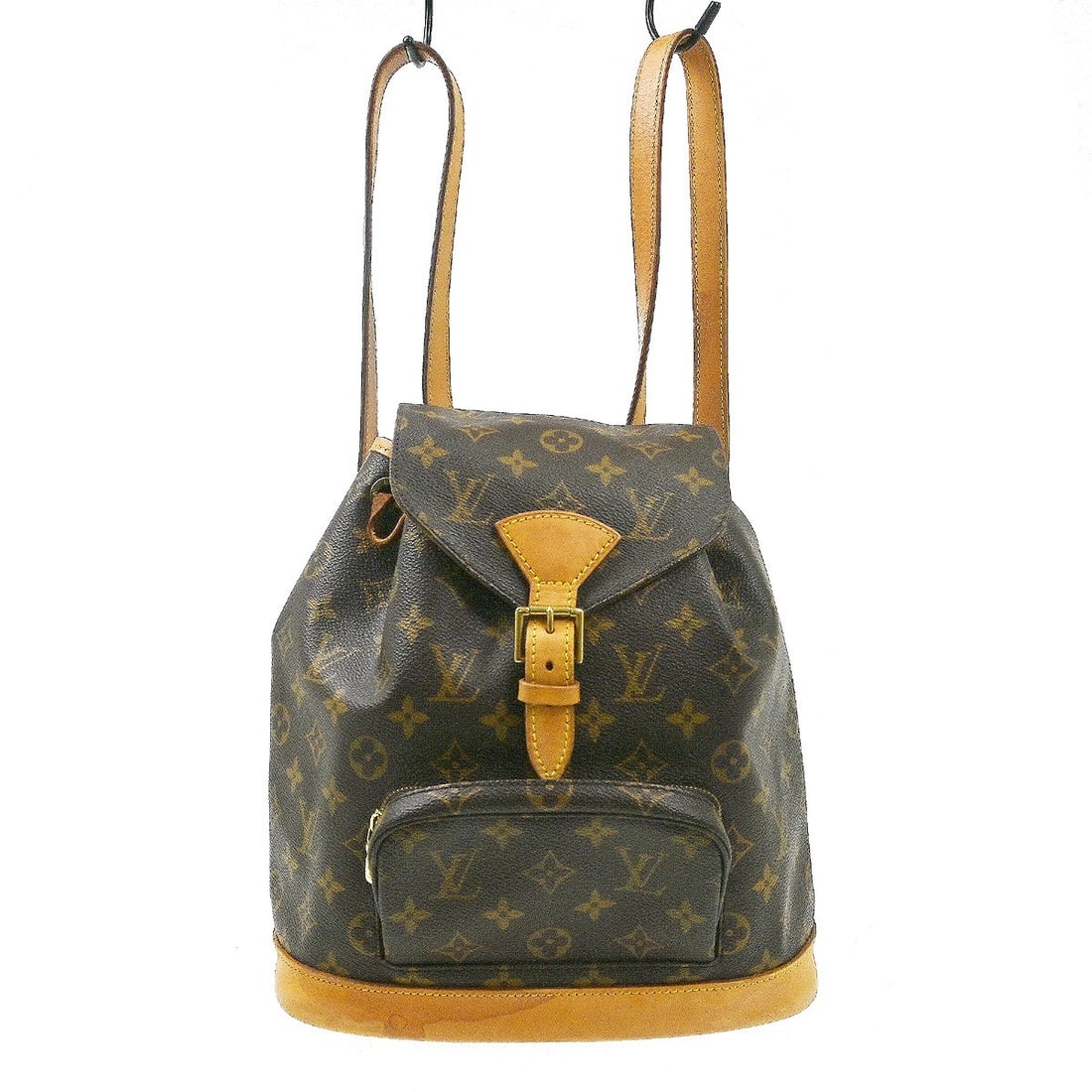Louis Vuitton M51136 Montsouris MM Monogram Canvas Backpack: Louis Vuitton M51136 Montsouris MM Monogram Canvas Backpack Vintage Louis Vuitton Montsouris MM backpack in brown Monogram canvas and leather with a flap buckle and drawstring closure. This medium bac