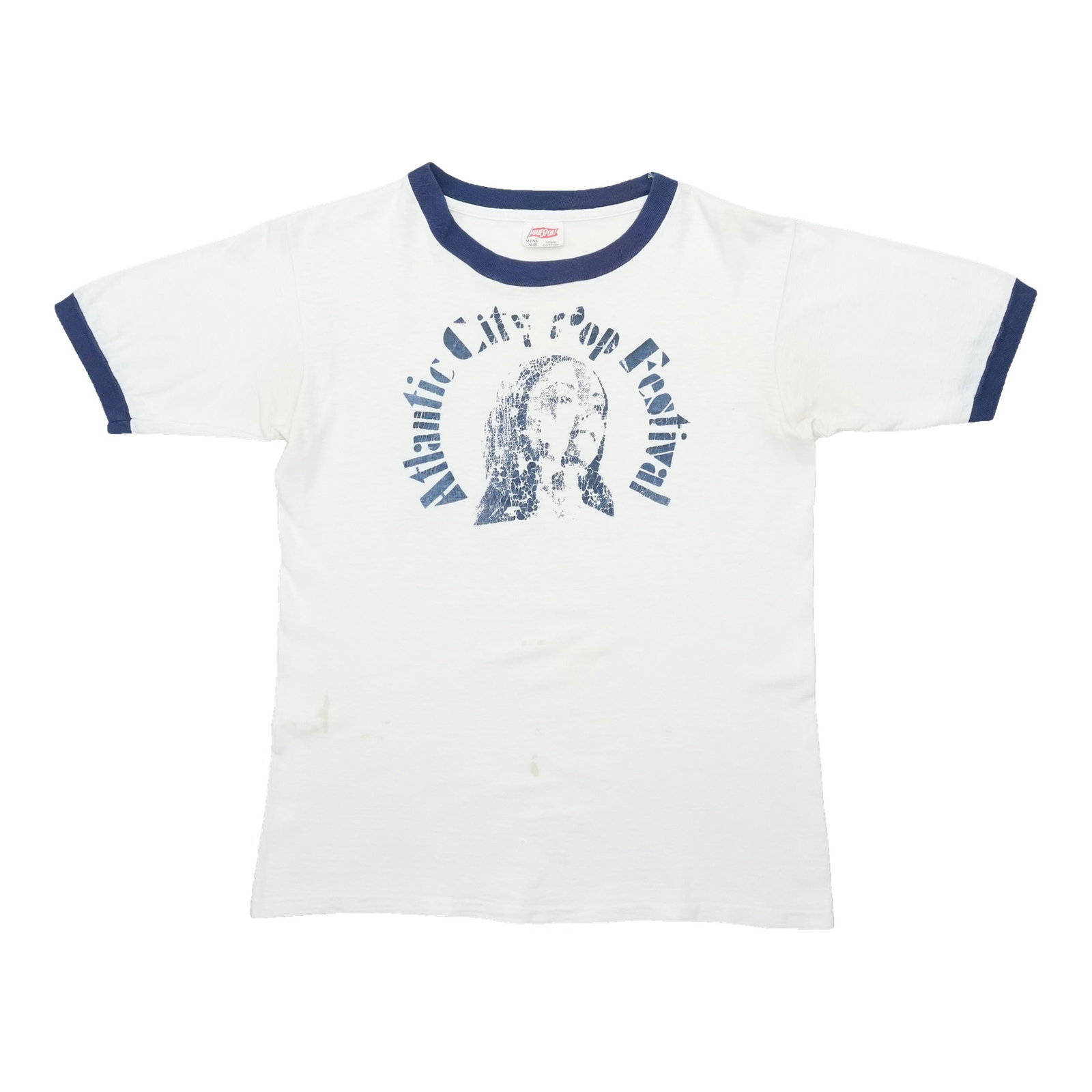 Vintage 1969 Atlantic City Pop Festival cotton ringer tee: Vintage 1969 Atlantic City Pop Festival cotton ringer tee Original vintage 1969 Atlantic City Pop Festival ringer shirt. This is a true vintage shirt, not a modern reproduction. The shirt is in worn c