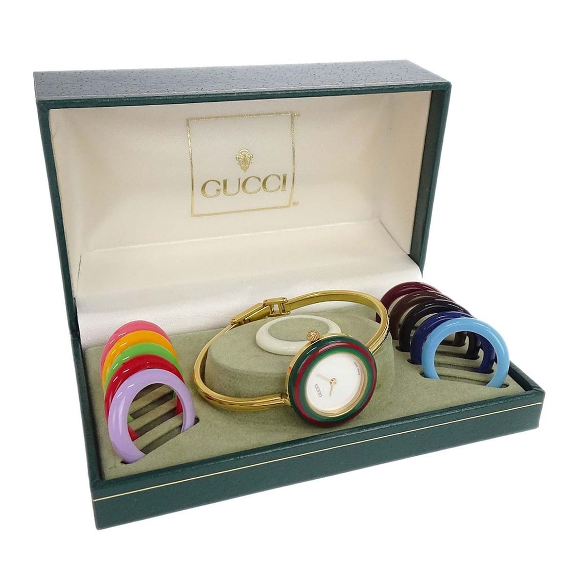 Gucci Change Bezel Chameleon 11 12.2 womens quartz wristwatch (1 of 10)