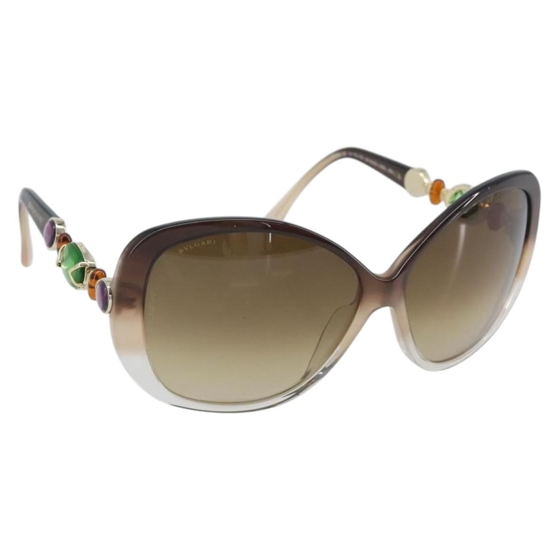 BVLGARI Brown Plastic Women's Sunglasses Italy: BVLGARI Brown Plastic Women's Sunglasses Italy These BVLGARI sunglasses feature a brown plastic frame and are designed for women. Made in Italy, they offer a stylish look with a classic silhouette. Th