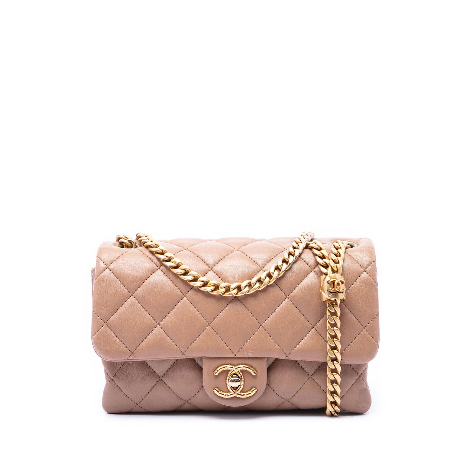 Chanel Pillow Crush Small Flap Crossbody in Quilted Brown Lambskin (1 of 6)