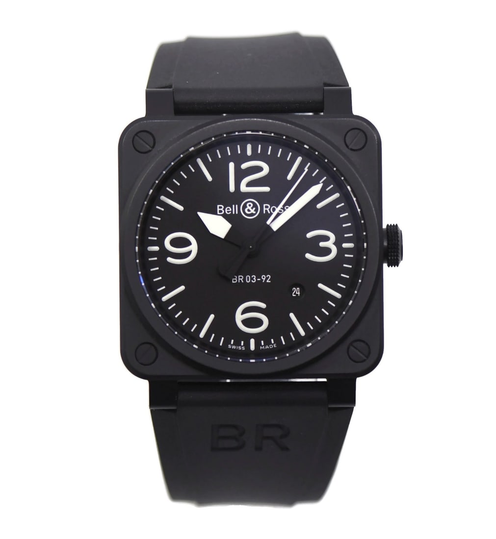Bell & Ross Aviation BR0392 Pilot Watch 42mm Ceramic with Box and Papers: Bell & Ross Aviation BR0392 Pilot Watch 42mm Ceramic with Box and Papers Introducing the Bell & Ross Aviation Ceramic Watch BR0392, a distinguished pilot's timepiece designed for precision and style. 