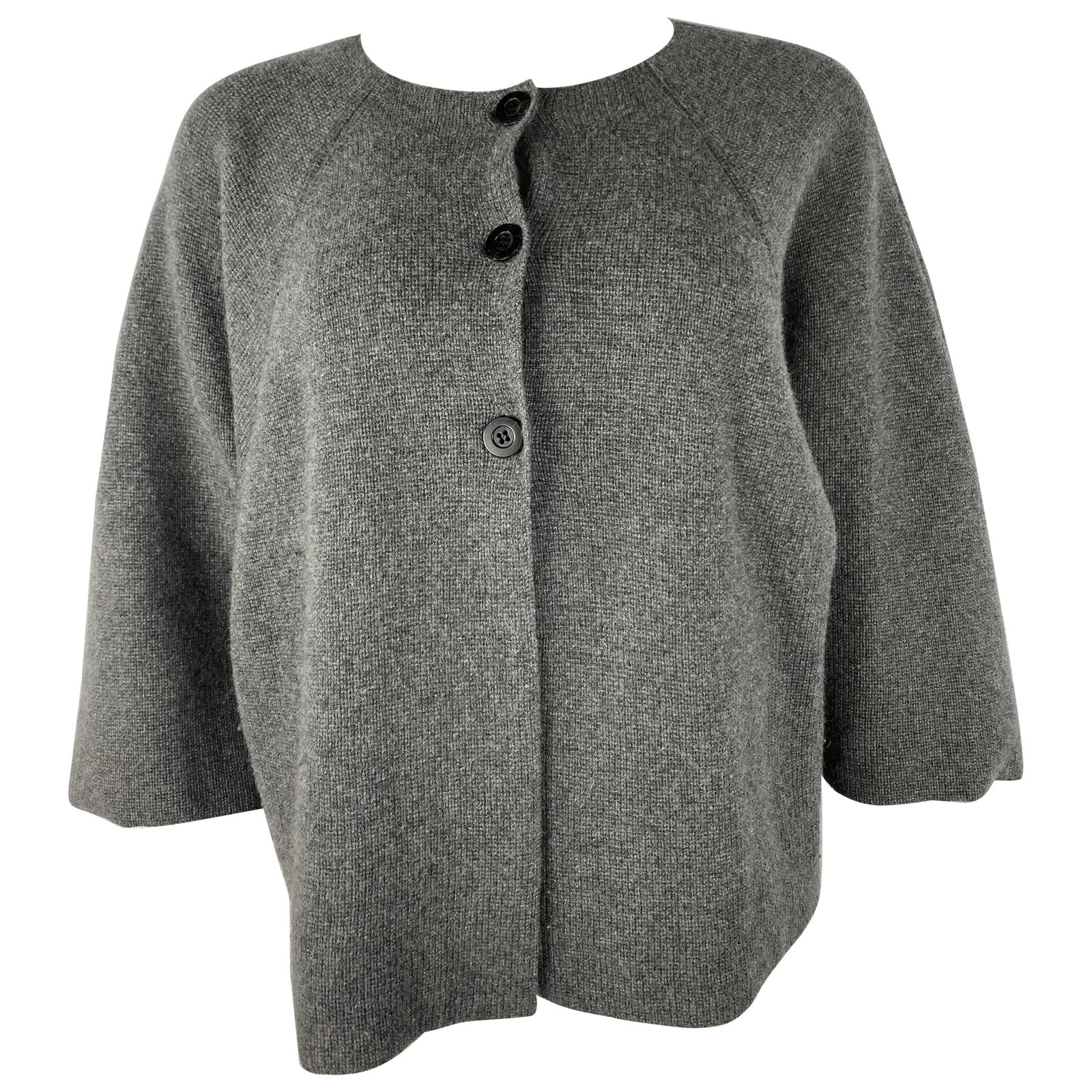 TSE Cashmere Crewneck Cardigan Gray Size S M (1 of 6)
