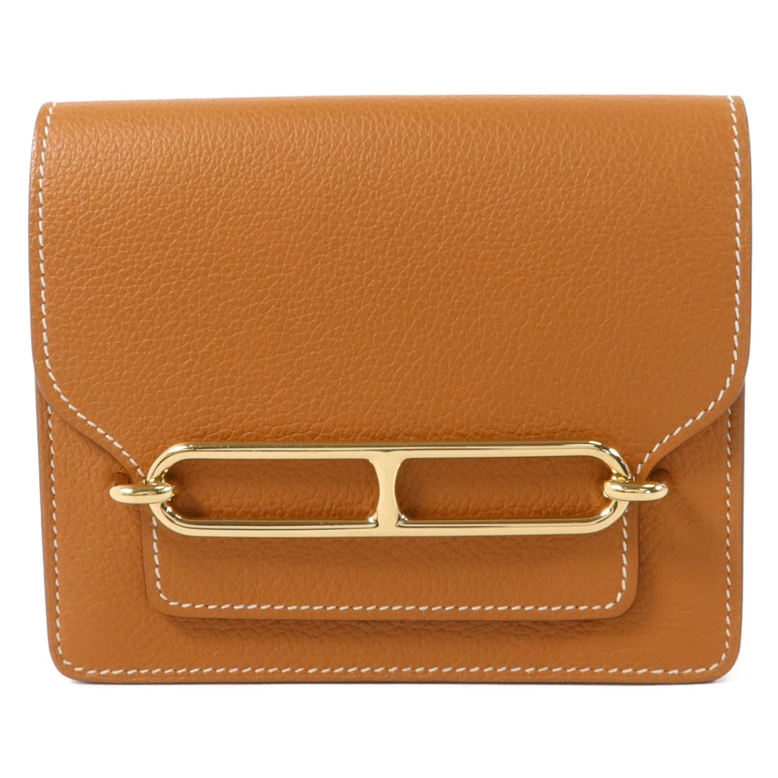 HERMES Roulis Slim bifold wallet Evercolor calfskin gold brown: HERMES Roulis Slim bifold wallet Evercolor calfskin gold brown Hermes Roulis Slim bi-fold wallet in Evercolor leather with calfskin construction and a gold and brown color combination. This women's wa