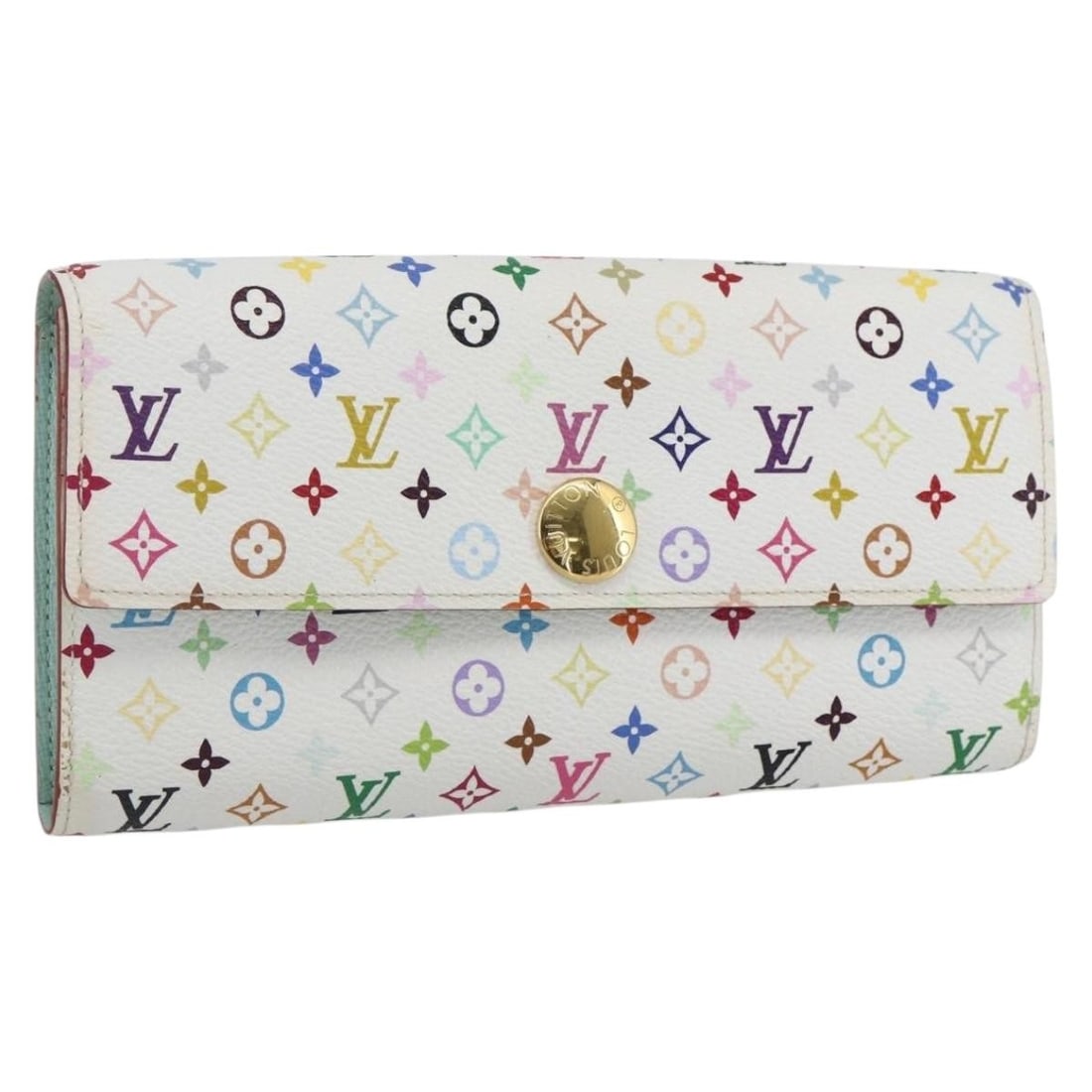 Louis Vuitton M93745 Portefeuille Sarah Monogram Multicolor Long Wallet: Louis Vuitton M93745 Portefeuille Sarah Monogram Multicolor Long Wallet Louis Vuitton Portefeuille Sarah long wallet in Monogram Multicolor Canvas, presented in white and made in France. This women's 