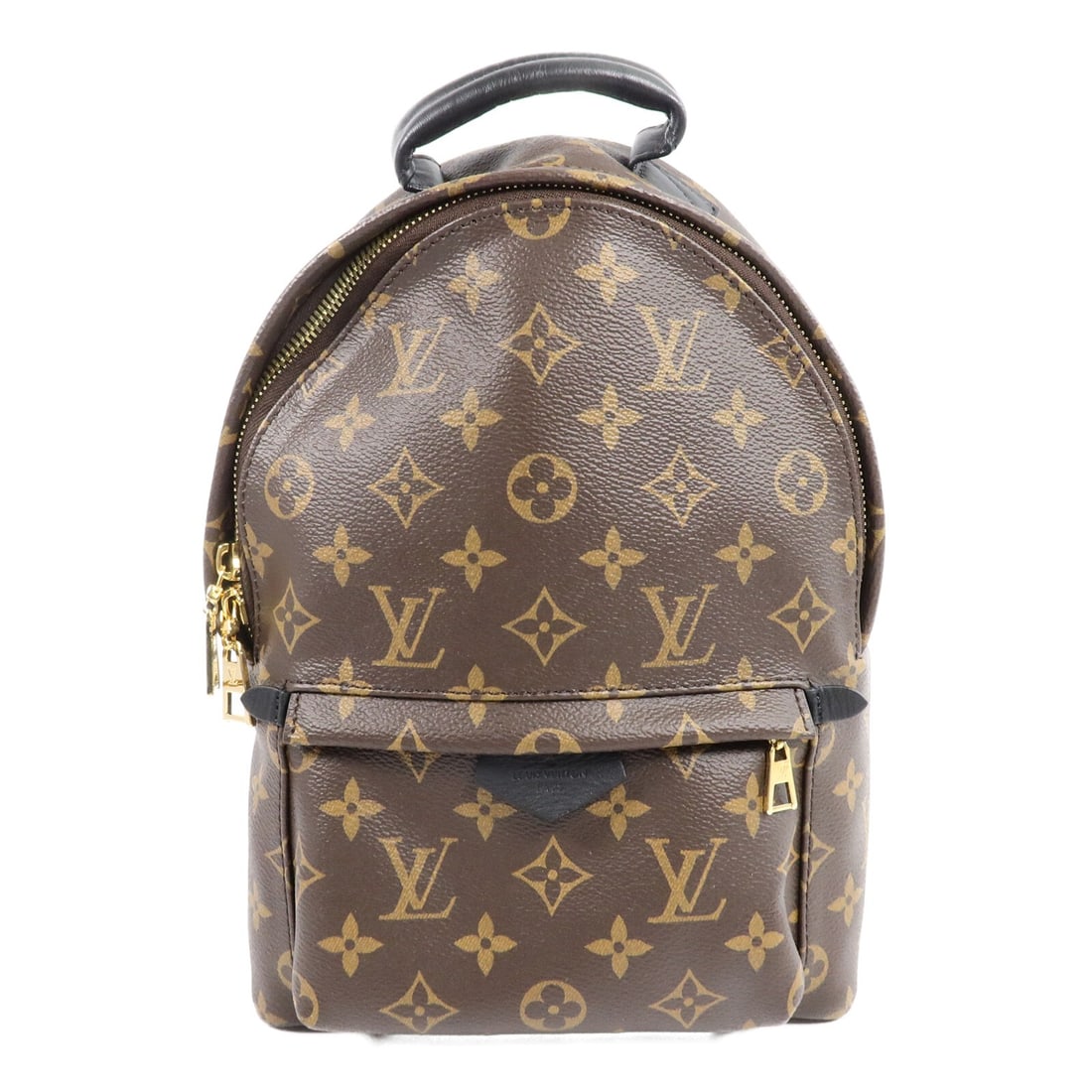 Louis Vuitton Palm Springs PM Backpack M44871 Monogram Brown: Louis Vuitton Palm Springs PM Backpack M44871 Monogram Brown Louis Vuitton Palm Springs PM backpack in Monogram PVC coated canvas with brown and black coloring. This women's rucksack-style bag feature