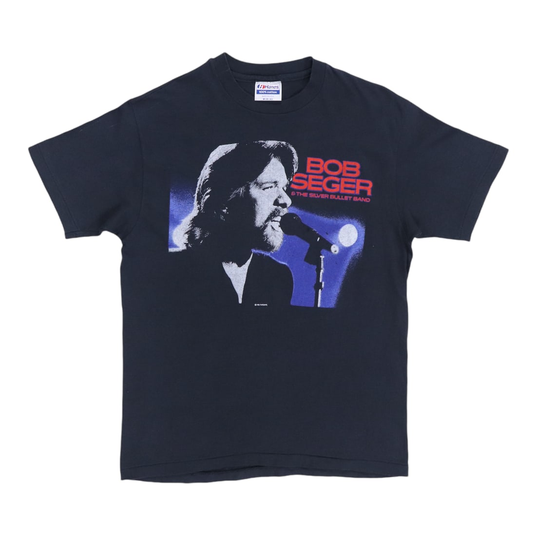 Vintage Bob Seger 1986 American Tour T Shirt Medium Black: Vintage Bob Seger 1986 American Tour T Shirt Medium Black Authentic original vintage 1986 Bob Seger American Tour shirt with front and back graphics. This black cotton T-shirt is described as a true v