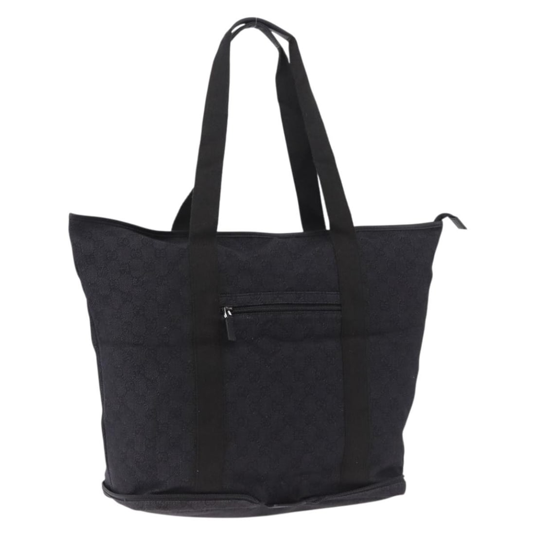 Gucci 152232 GG Canvas Tote Handbag Black Silver: Gucci 152232 GG Canvas Tote Handbag Black Silver This Gucci tote bag is crafted from GG Canvas in a black and silver colorway. It is a women's tote bag made in Italy and features a structured size wit