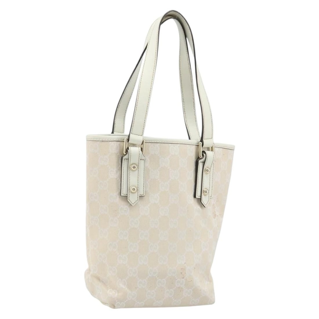 Gucci GG Canvas Gold and White Tote Bag 257250 Italy: Gucci GG Canvas Gold and White Tote Bag 257250 Italy This GUCCI GG Canvas Tote Bag features a gold and white exterior crafted from signature GG canvas. Designed for women, the tote offers a spacious i