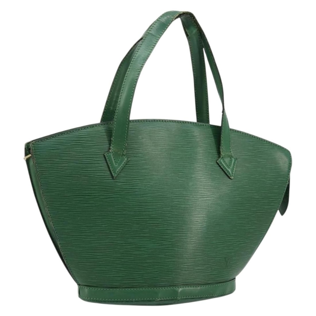 Louis Vuitton Saint Jacques Epi Leather Green Handbag M52274: Louis Vuitton Saint Jacques Epi Leather Green Handbag M52274 This Louis Vuitton Epi Saint Jacques handbag features a distinctive green Epi leather exterior and is designed for women. The bag offers a 