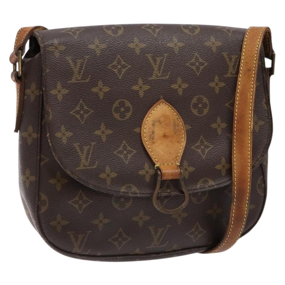LOUIS VUITTON Monogram Saint Cloud GM Shoulder Bag M51242 Made in France: LOUIS VUITTON Monogram Saint Cloud GM Shoulder Bag M51242 Made in France This authentic Louis Vuitton Monogram Saint Cloud GM Shoulder Bag is crafted from durable monogram canvas, showcasing the iconi