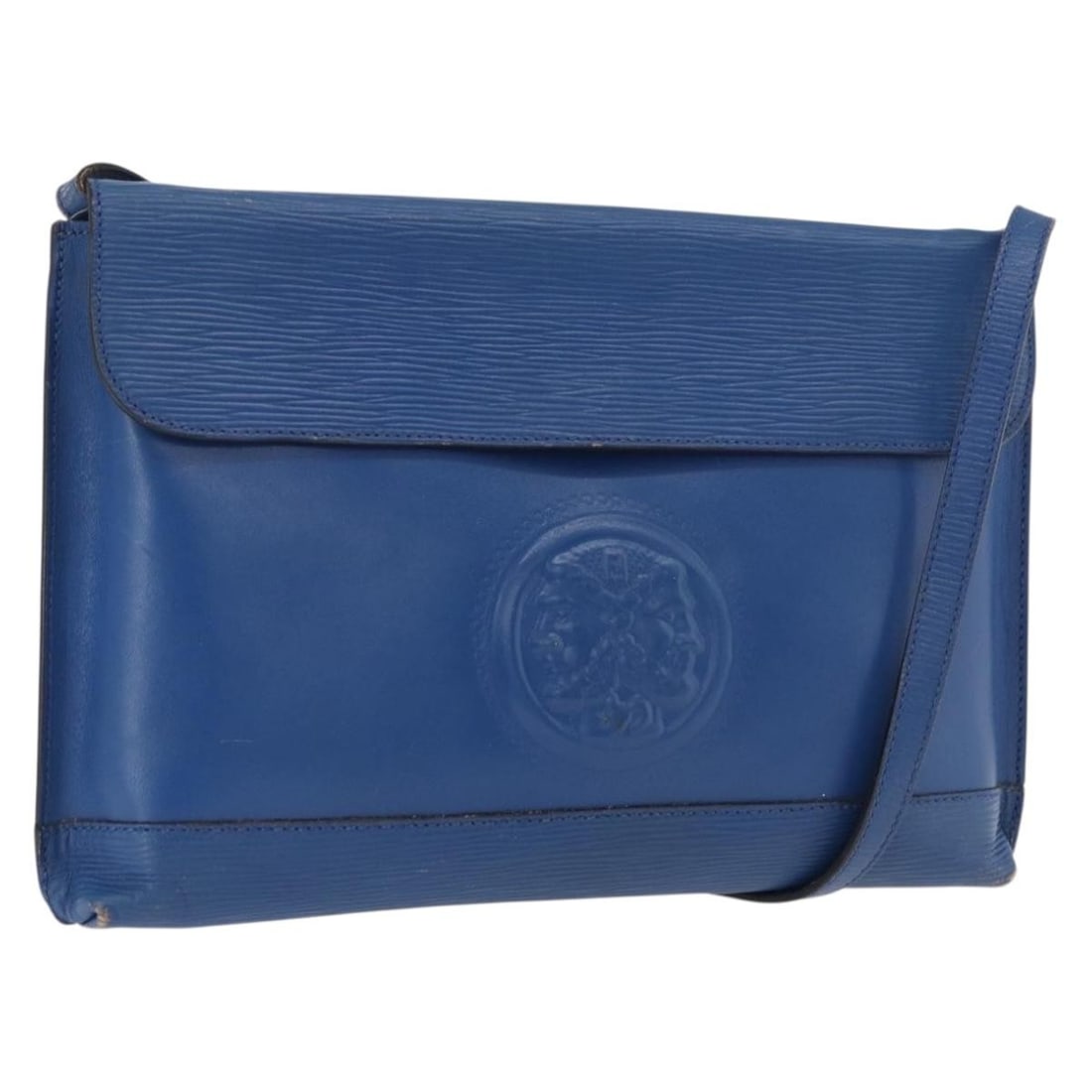 FENDI Blue Gold Leather Shoulder Bag Women Italy: FENDI Blue Gold Leather Shoulder Bag Women Italy This FENDI shoulder bag is crafted from blue and gold leather and features a spacious design suitable for everyday use. The bag has a structured silhou