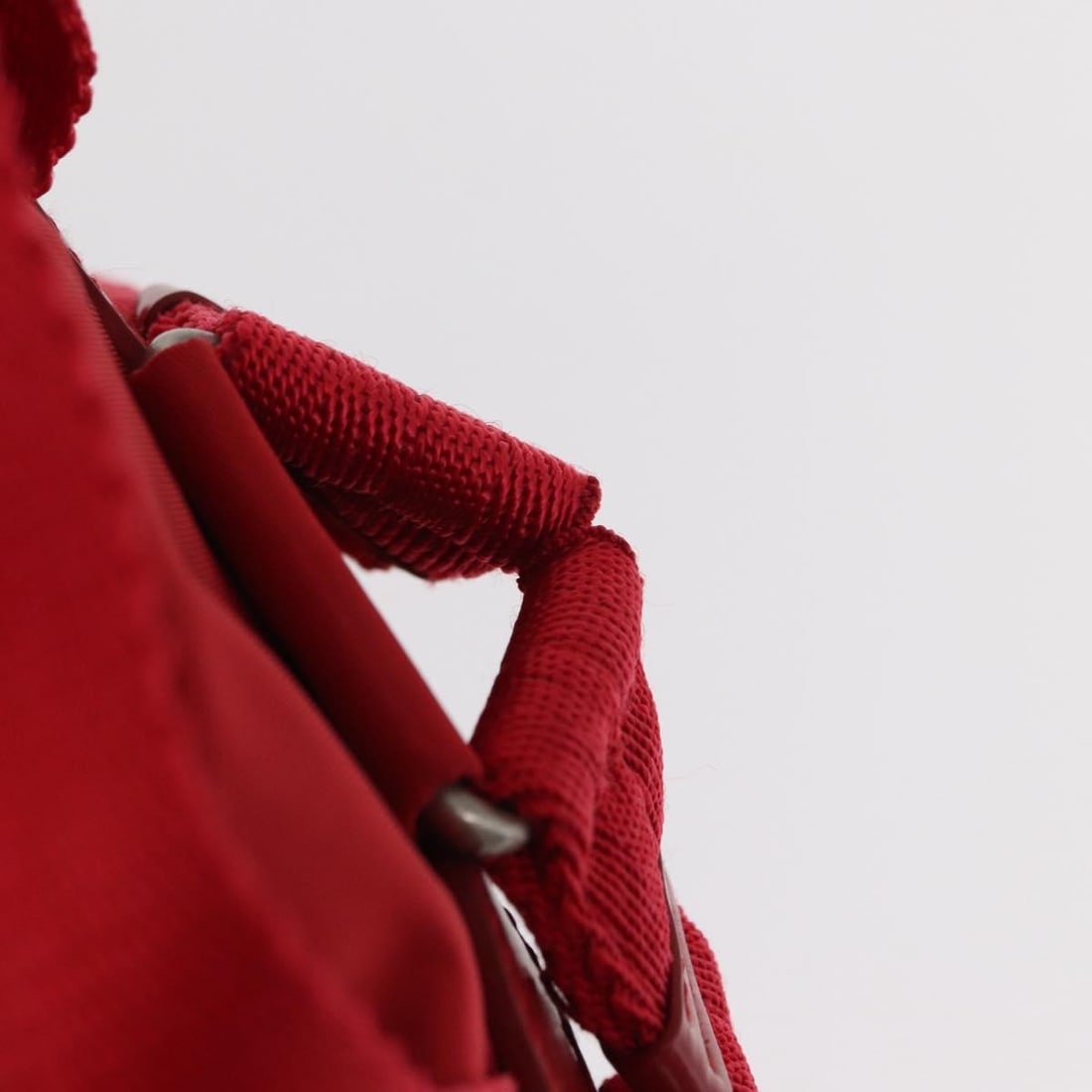 PRADA Red Silver Nylon Backpack Authentic AR13819 - 10