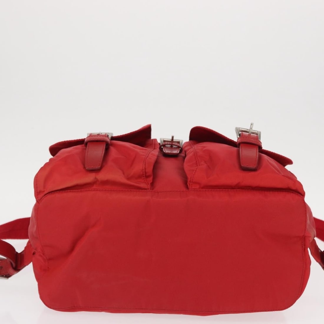 PRADA Red Silver Nylon Backpack Authentic AR13819 - 13