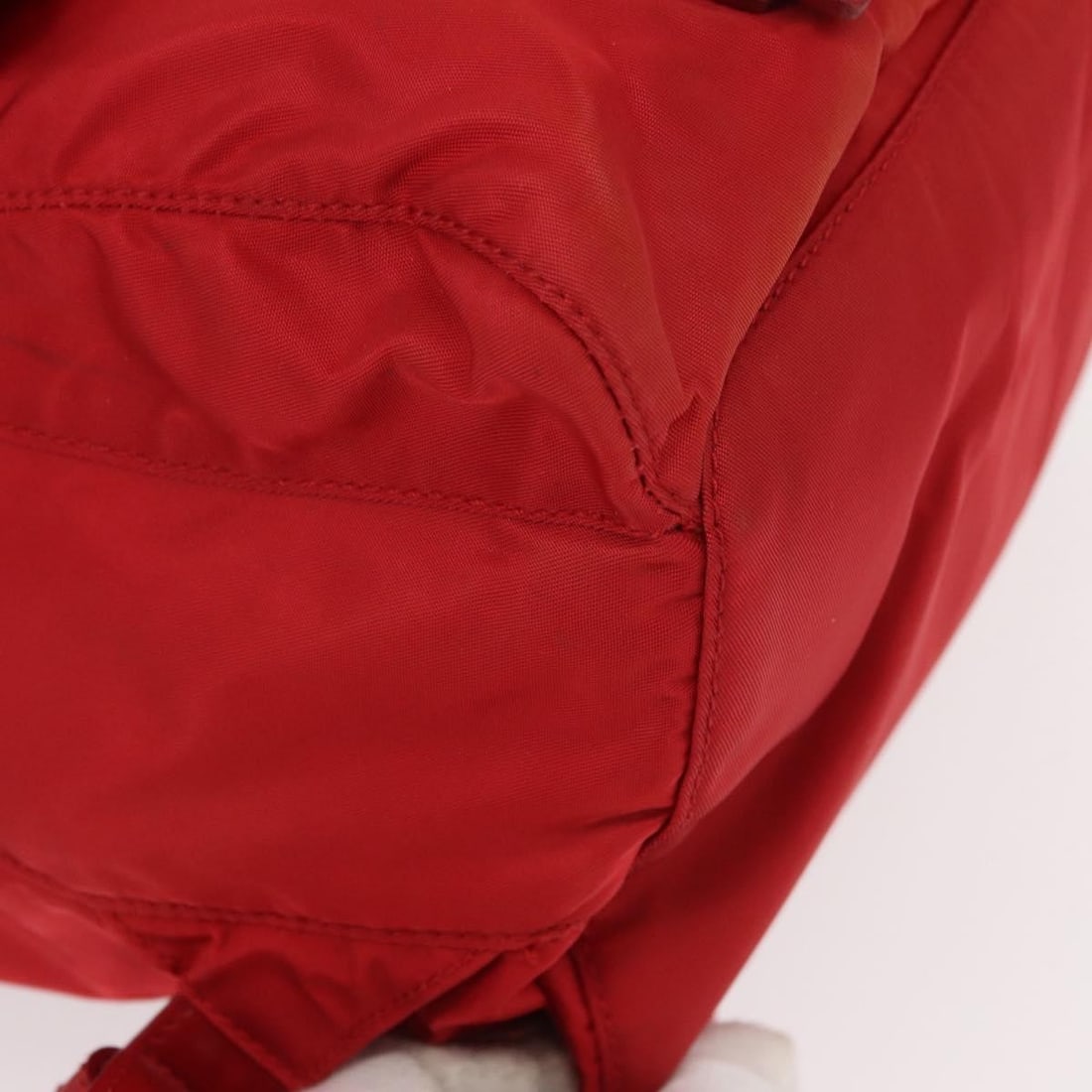 PRADA Red Silver Nylon Backpack Authentic AR13819 - 14