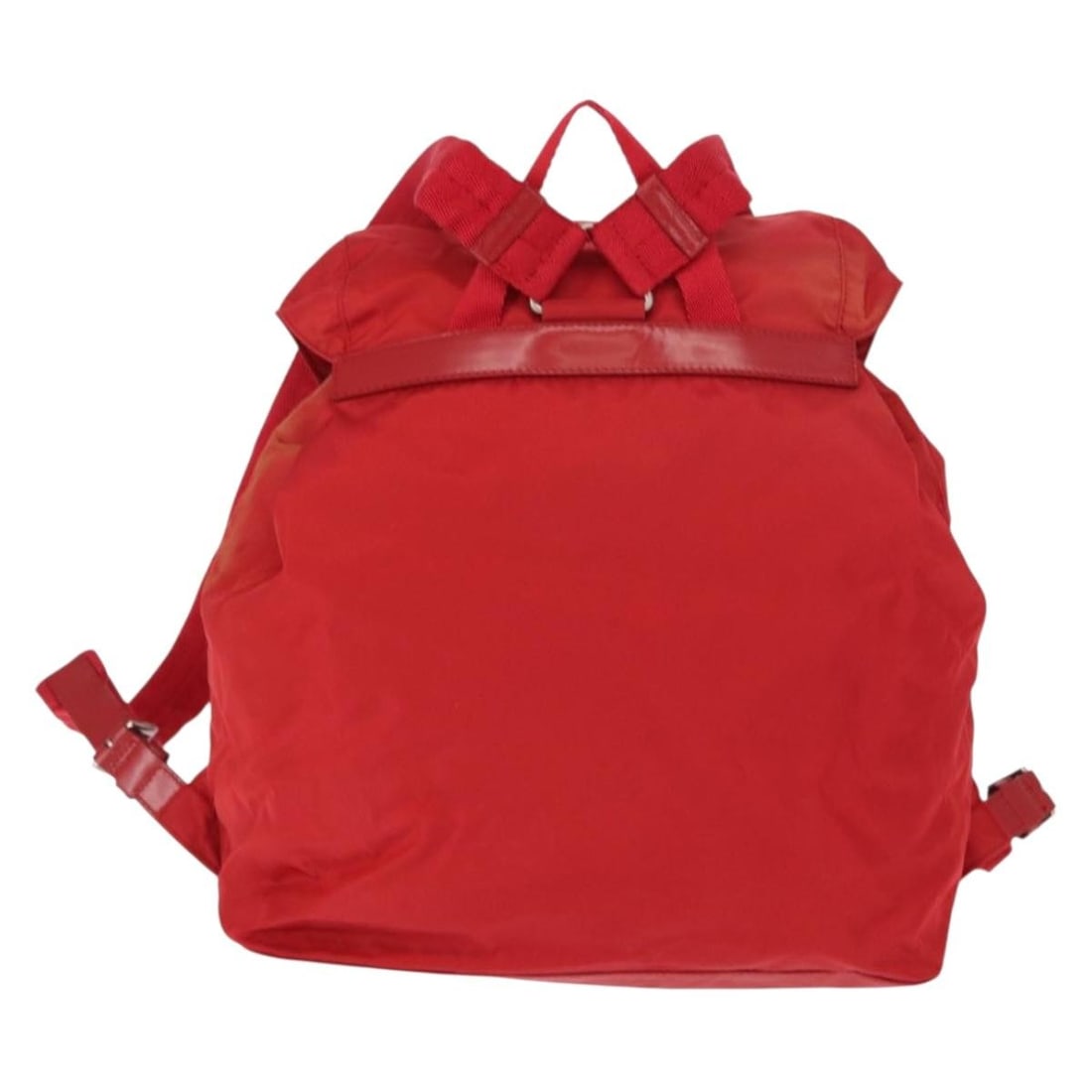 PRADA Red Silver Nylon Backpack Authentic AR13819 - 3