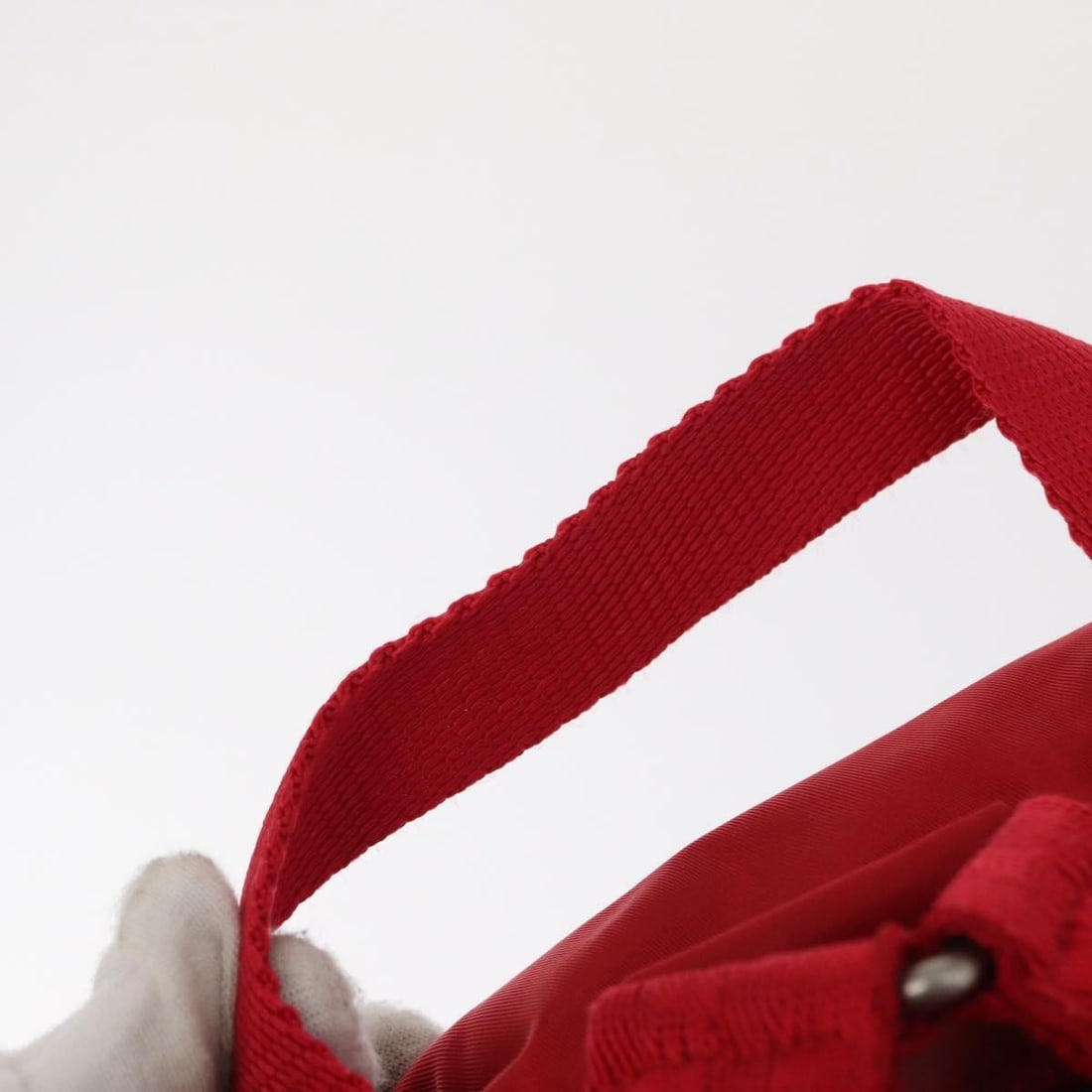 PRADA Red Silver Nylon Backpack Authentic AR13819 - 8