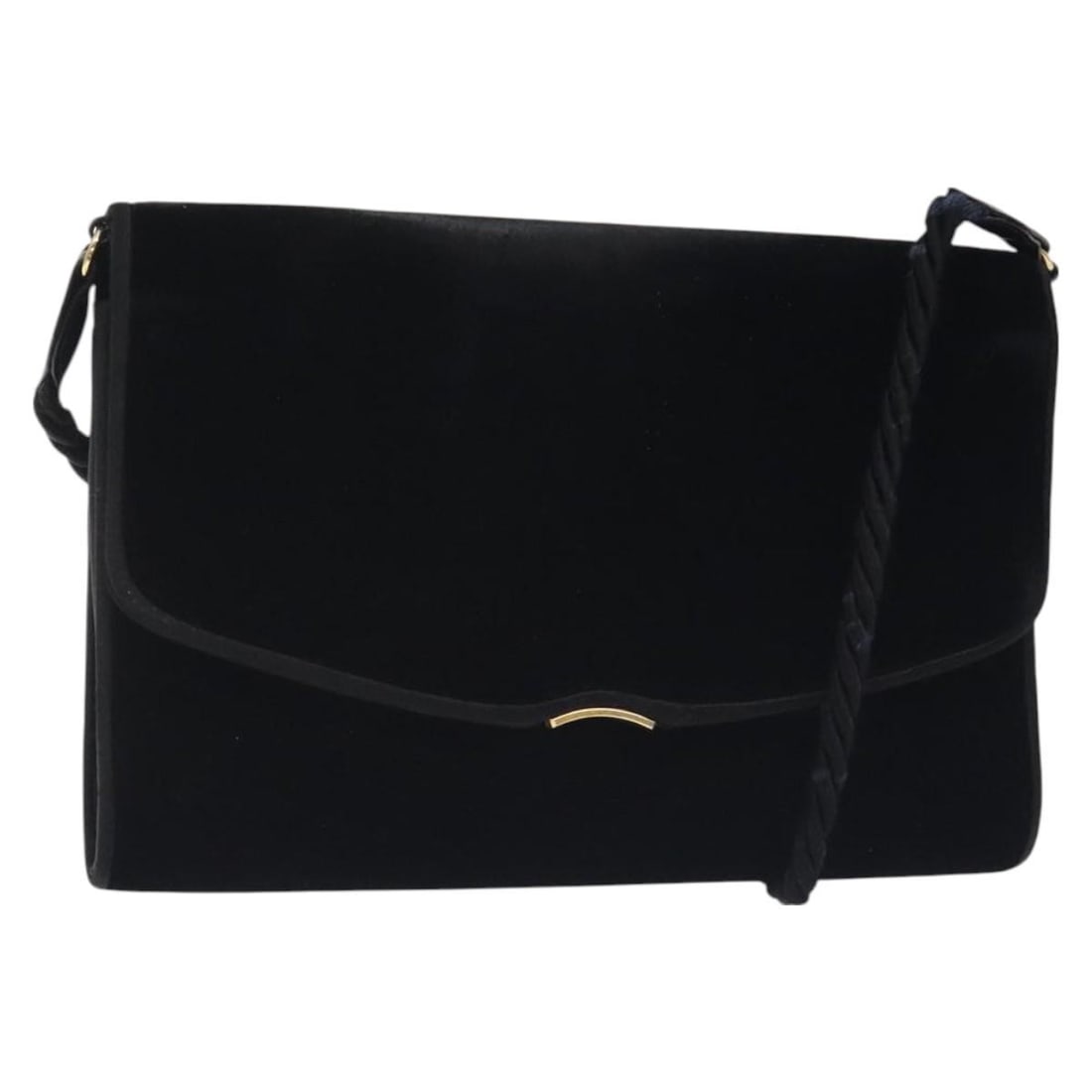 Gucci Vintage Flap Black Velvet Shoulder Bag: Gucci Vintage Flap Black Velvet Shoulder Bag Vintage Gucci Flap bag in black velvet, designed for women. It measures 22 cm x 13 cm x 3 cm and was made in Italy. The bag is described as being in good