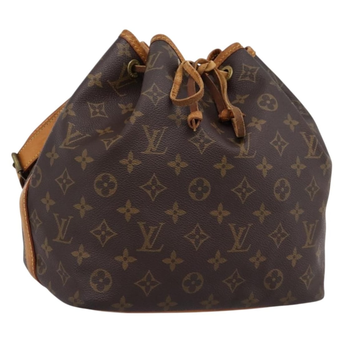 Louis Vuitton M42226 Petit Noe Monogram Canvas Shoulder Bag: Louis Vuitton M42226 Petit Noe Monogram Canvas Shoulder Bag Louis Vuitton Petit Noe shoulder bag in Monogram canvas, made in France. This women's bag features an adjustable shoulder strap and the clas