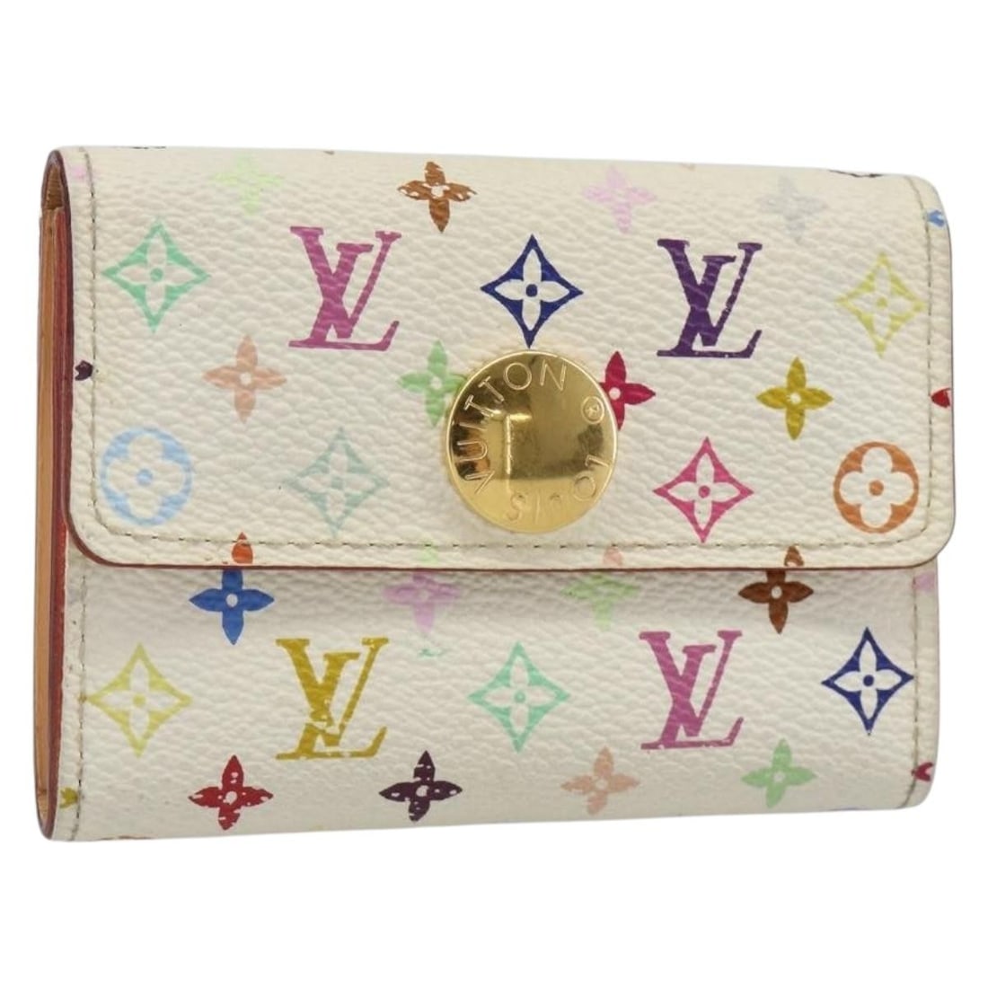 Louis Vuitton M60006 Porte Monnaie Cozy White Multicolor Coin Purse: Louis Vuitton M60006 Porte Monnaie Cozy White Multicolor Coin Purse Louis Vuitton Porte Monnaie Cozy coin purse in white Monogram Multicolor canvas. This women's coin purse is made in France and inclu