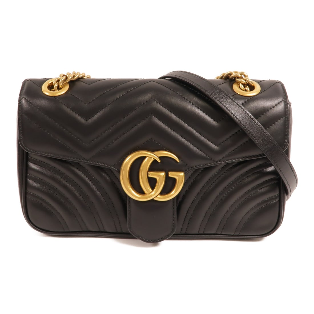 Gucci GG Marmont black calfskin shoulder bag model 443497 (1 of 15)