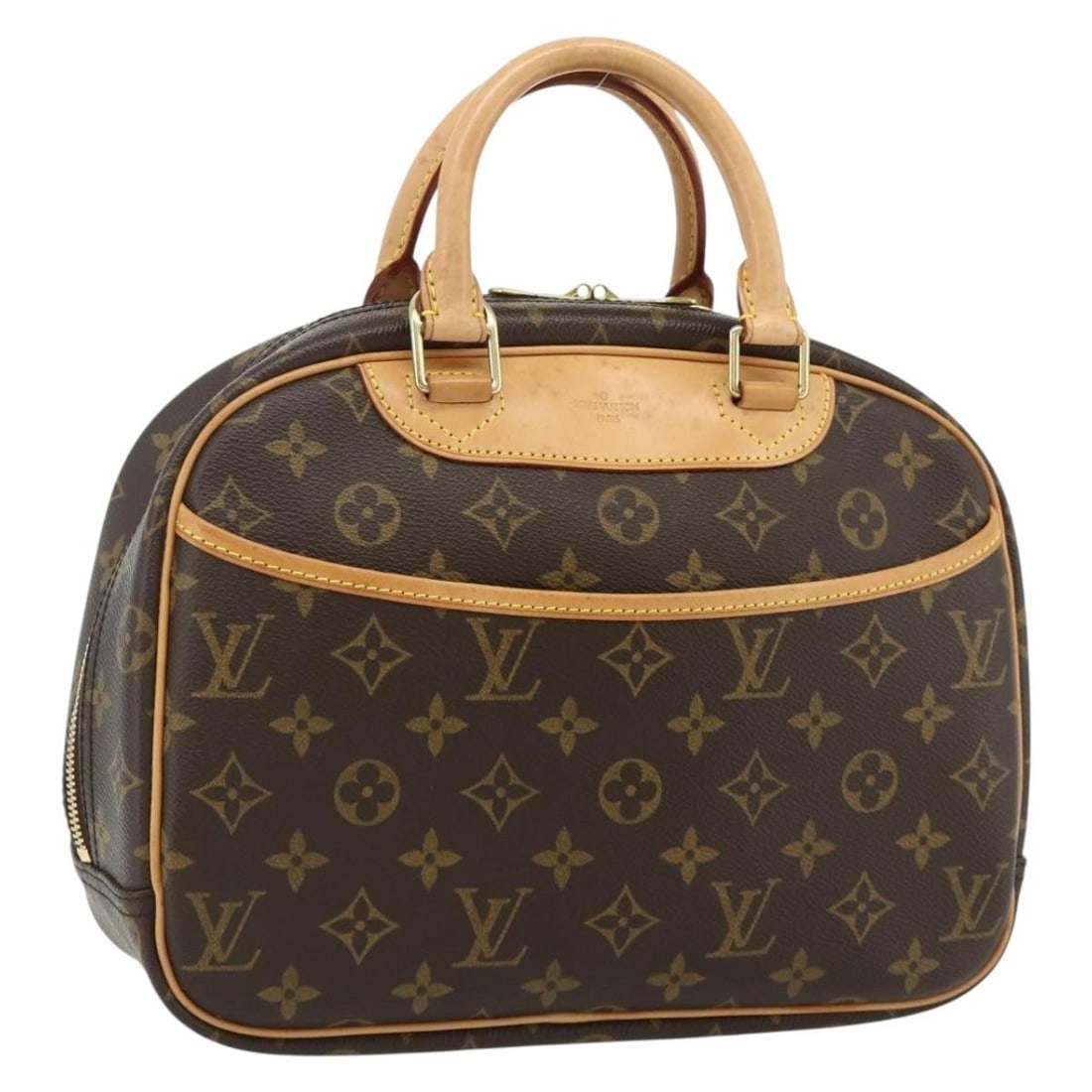 Louis Vuitton Trouville Monogram Canvas Handbag M42228 France: Louis Vuitton Trouville Monogram Canvas Handbag M42228 France Louis Vuitton Trouville hand bag in Monogram Canvas with a Monogram color pattern. It measures approximately W28 cm x H21 cm x D11 cm (W11