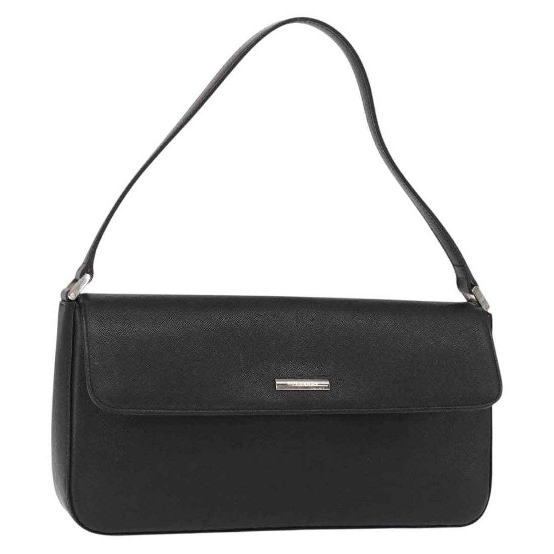 Burberry BA9035 Black Leather Shoulder Bag with Gold Tone Hardware: Burberry BA9035 Black Leather Shoulder Bag with Gold Tone Hardware Burberry women's shoulder bag in black leather with gold-tone accents. This shoulder bag is offered without the original box or dust 