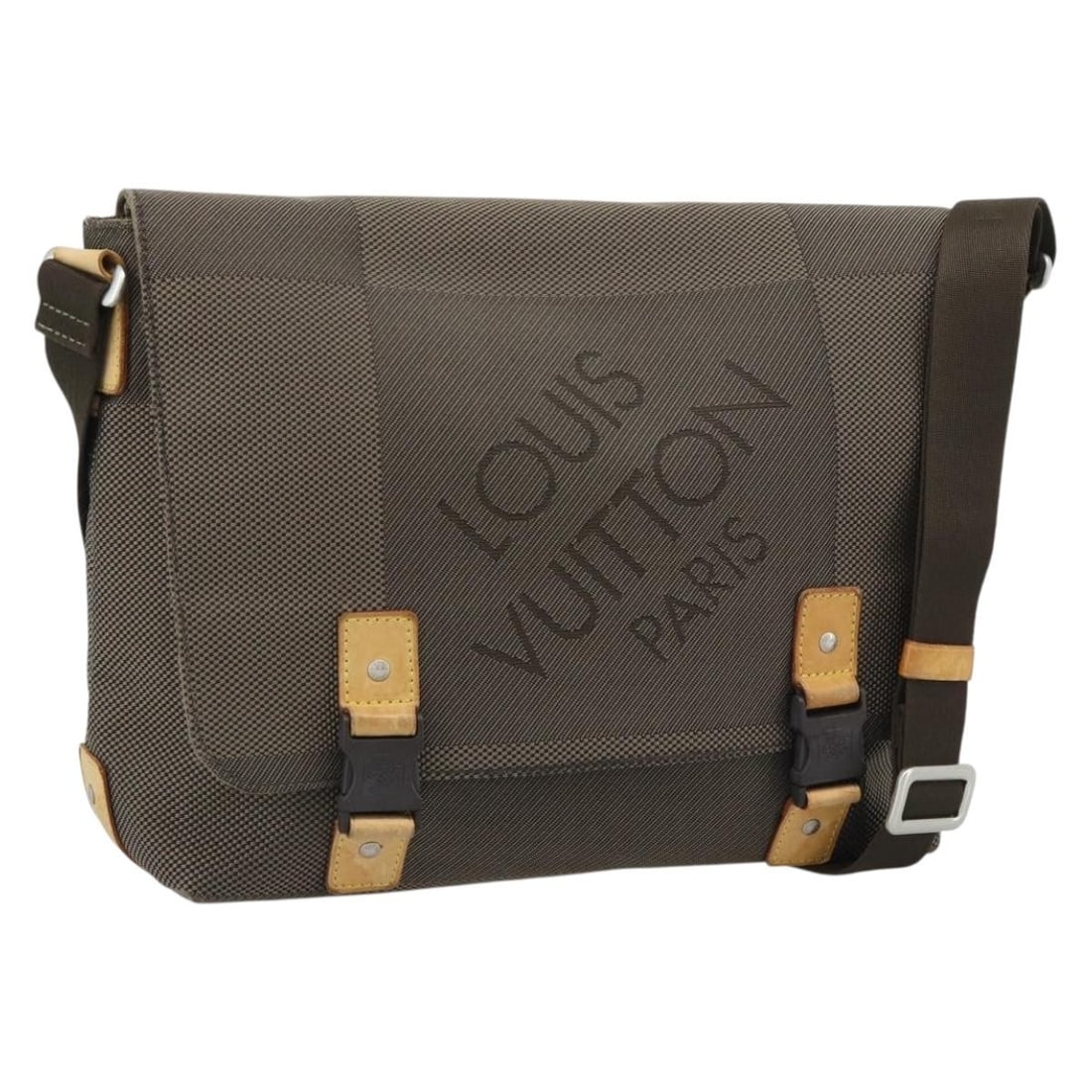 Louis Vuitton M93077 Damier Geant Roux Tail Shoulder Bag: Louis Vuitton M93077 Damier Geant Roux Tail Shoulder Bag Authentic Louis Vuitton Damier Geant Roux shoulder bag in Damier Geant canvas. This women's shoulder bag was made in France and shows heavy use