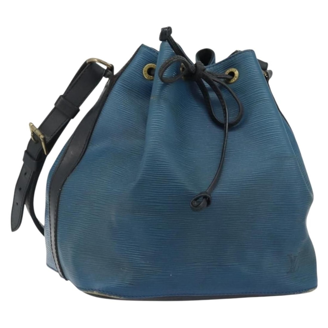 Louis Vuitton Petit Noe Epi Leather Shoulder Bag Black and Blue M44152: Louis Vuitton Petit Noe Epi Leather Shoulder Bag Black and Blue M44152 This Louis Vuitton Petit Noe shoulder bag features a bicolor design in black and blue Epi leather. Designed for women, it offers 