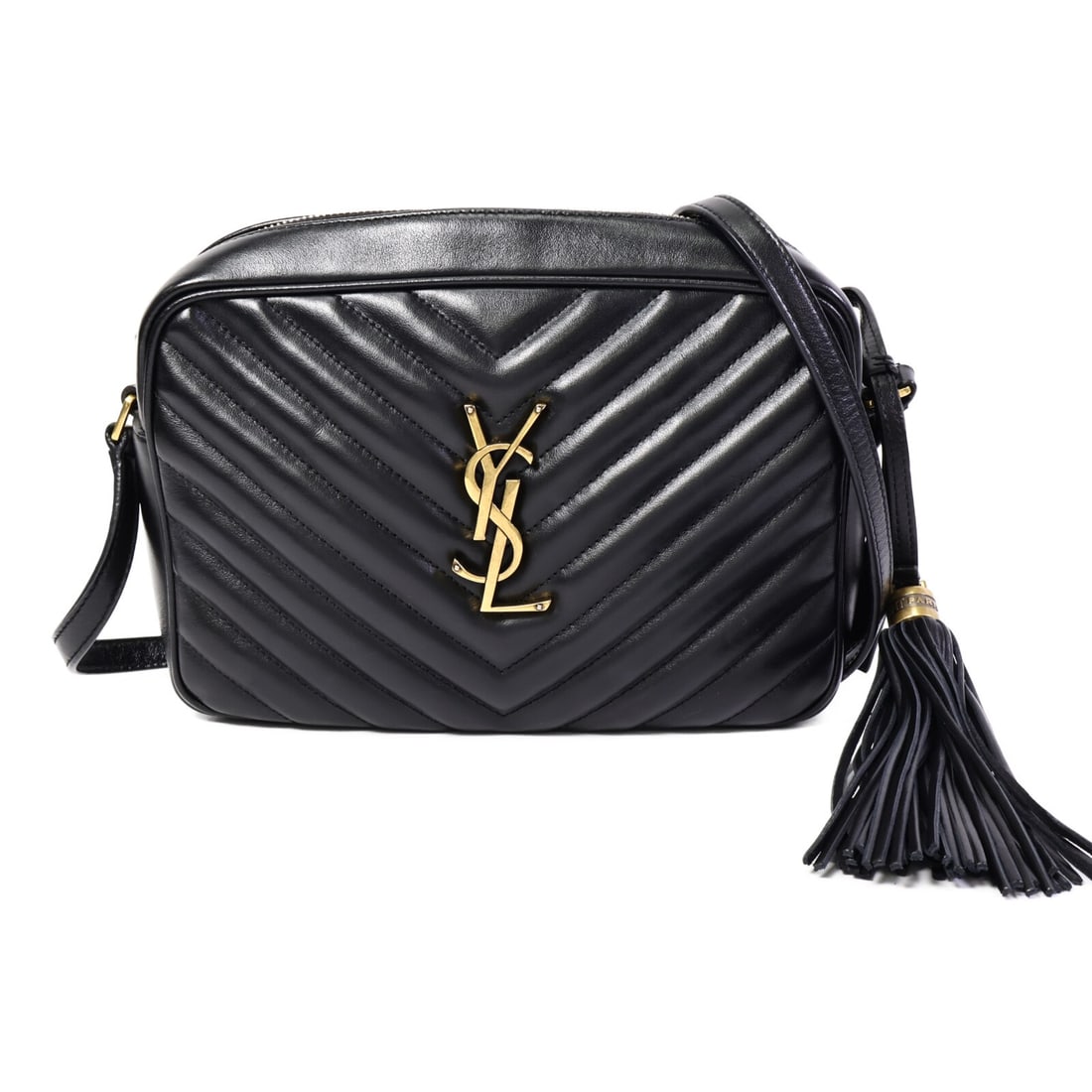 Yves Saint Laurent Lou Camera Shoulder Bag Black Calfskin GUE520534 (1 of 13)
