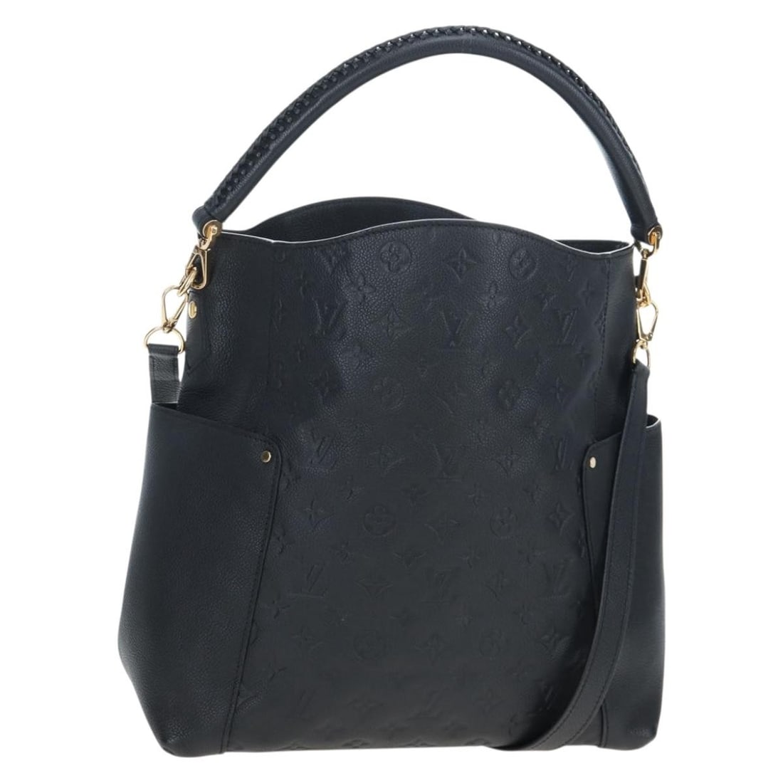 Louis Vuitton M50072 Bagatelle shoulder bag black Monogram Empreinte leather: Louis Vuitton M50072 Bagatelle shoulder bag black Monogram Empreinte leather Louis Vuitton Bagatelle shoulder bag crafted in black Monogram Empreinte leather. This women's bag includes a dust bag and 