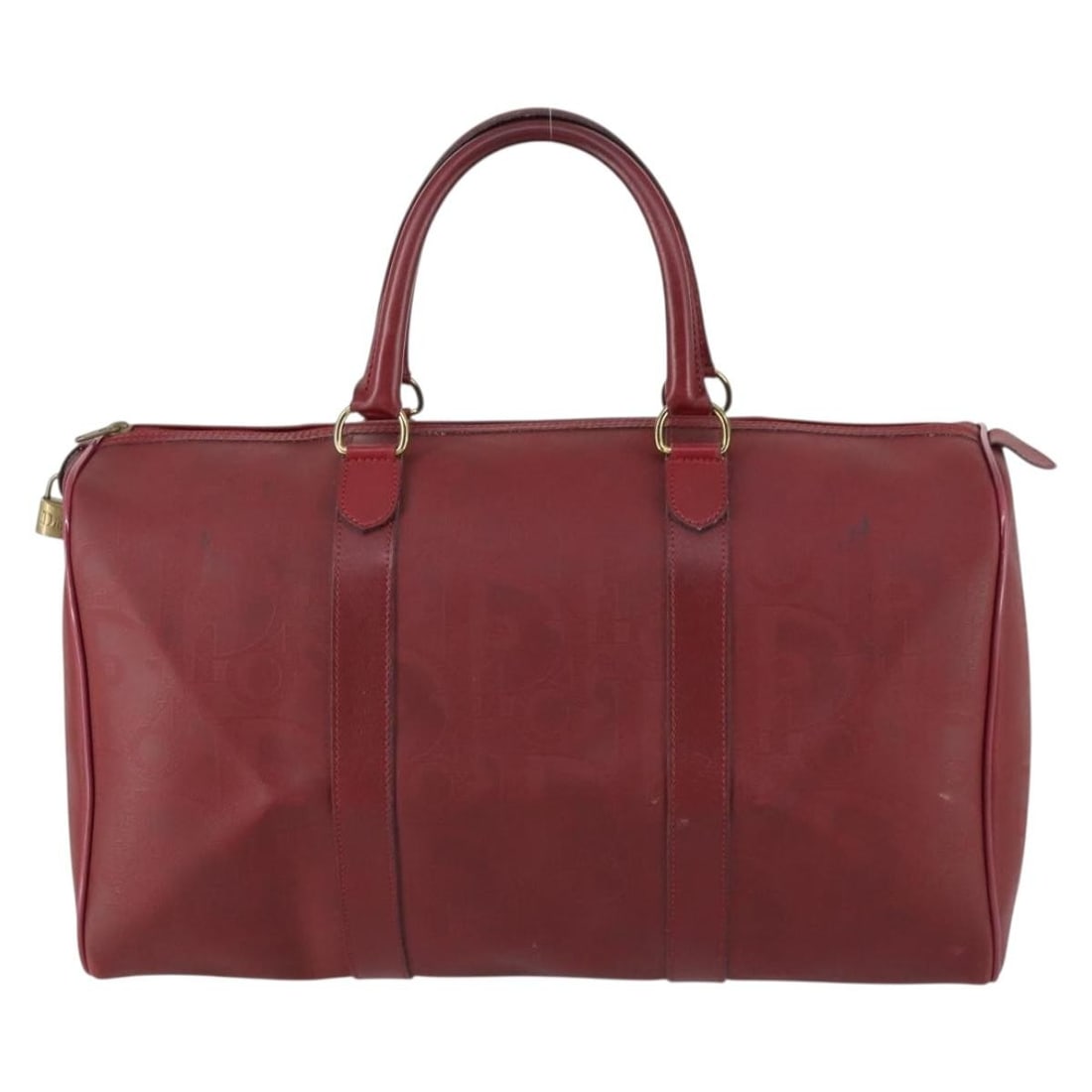 Christian Dior Vintage Trotter Duffle Bag Red Canvas France: Christian Dior Vintage Trotter Duffle Bag Red Canvas France Vintage Christian Dior Trotter Duffle bag in red canvas. This unisex Diorissimo-style duffle is made in France and shows fair pre-owned cond