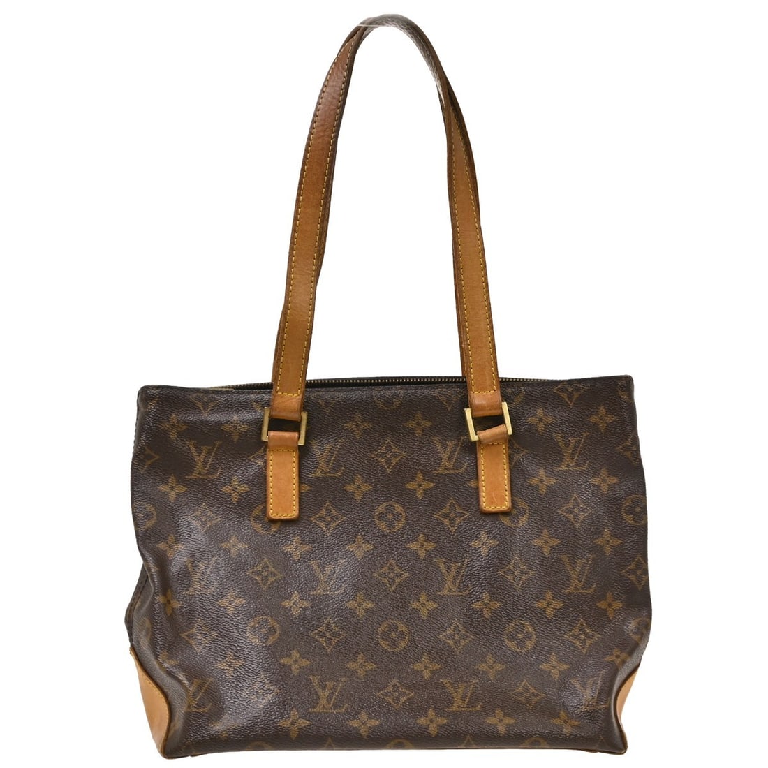 Louis Vuitton M51148 Cabas Piano Monogram Canvas Tote Bag: Louis Vuitton M51148 Cabas Piano Monogram Canvas Tote Bag Louis Vuitton Cabas Piano hand tote bag in Monogram canvas and leather, made in France. It features a zip closure, double handles, inner pocke