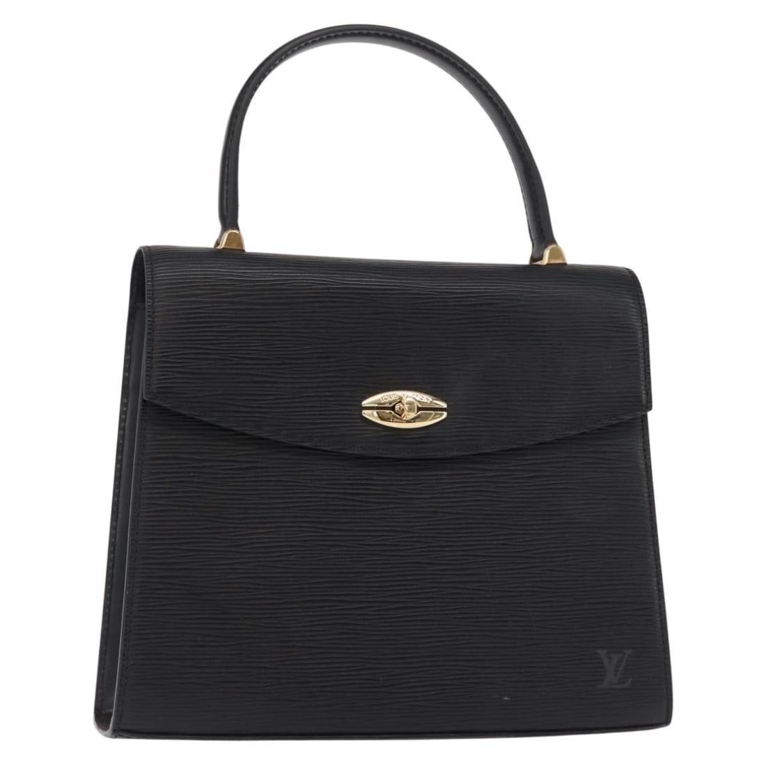 Louis Vuitton M52372 Malesherbes Epi Leather Handbag Black: Louis Vuitton M52372 Malesherbes Epi Leather Handbag Black Louis Vuitton Malesherbes handbag in black Epi leather. Made in France, this women's handbag features a structured silhouette and a handle dr