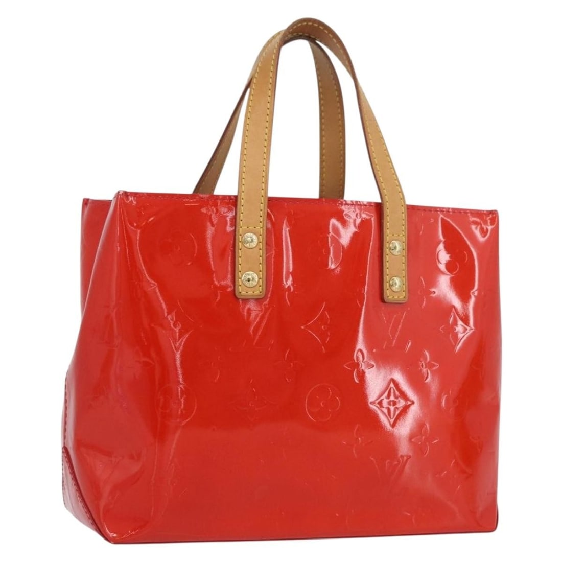 Louis Vuitton Reade PM Monogram Vernis patent leather handbag red M91088: Louis Vuitton Reade PM Monogram Vernis patent leather handbag red M91088 Louis Vuitton Monogram Vernis Reade PM handbag in red rouge patent leather. This women's handbag is made in France and includes