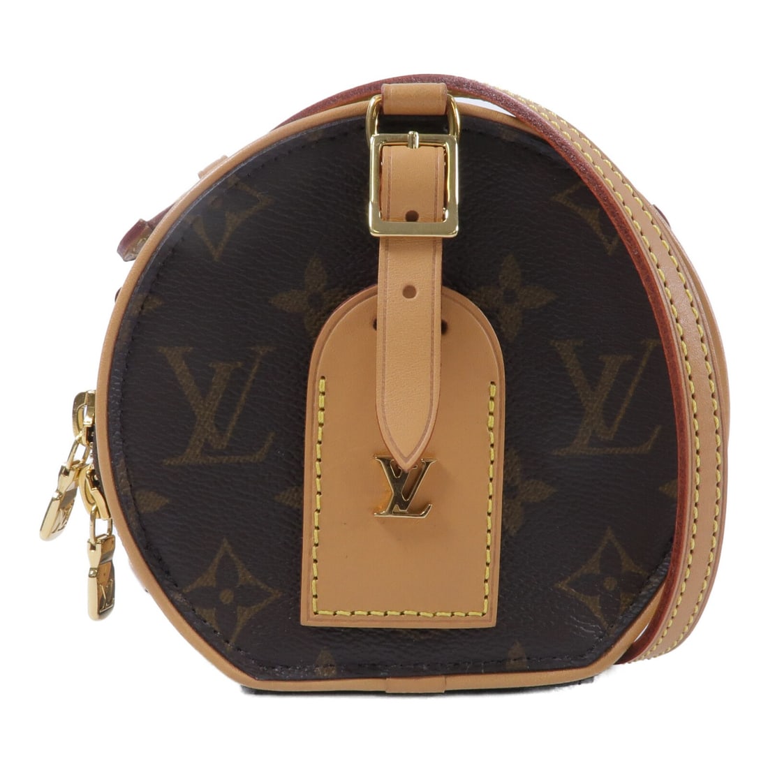 Louis Vuitton Mini Boite Chapeau Monogram Shoulder Bag M44699: Louis Vuitton Mini Boite Chapeau Monogram Shoulder Bag M44699 Louis Vuitton Mini Boite Chapeau 2 Way Shoulder Bag, model M44699, in brown monogram and PVC coated canvas. It features a 2-way design wit