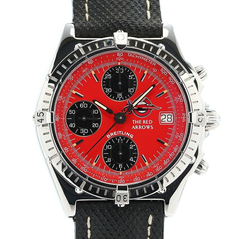 Breitling Chronomat The Red Arrows Limited Edition mens automatic watch A13050.1: Breitling Chronomat The Red Arrows Limited Edition mens automatic watch A13050.1 Breitling Chronomat Red Arrows Limited Edition wristwatch, model A13050.1 (A136KRA), made in Switzerland in 1996. This 