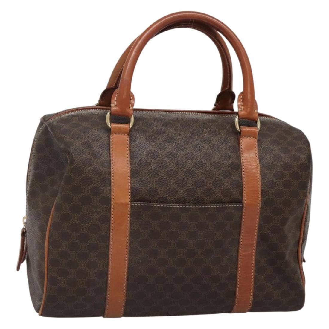 Celine Macadam Brown Canvas Handbag with Leather Accents (1 of 18)