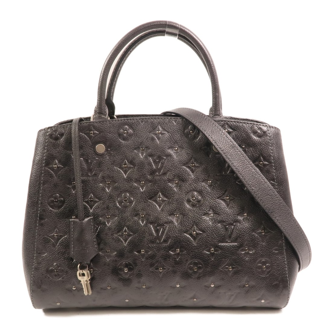 Louis Vuitton Montaigne BB M50665 black Monogram Empreinte shoulder bag: Louis Vuitton Montaigne BB M50665 black Monogram Empreinte shoulder bag Louis Vuitton Montaigne BB 2 Way Shoulder Bag, model M50665, in BlackxBlack with Monogram Empreinte and calfskin (cowhide) exter