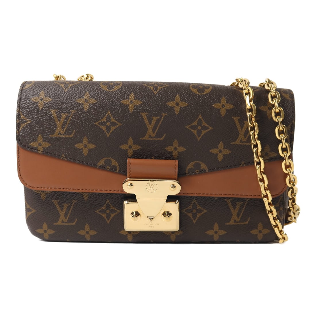 Louis Vuitton Marceau M46127 Monogram Shoulder Bag Brown GHW: Louis Vuitton Marceau M46127 Monogram Shoulder Bag Brown GHW Louis Vuitton Marceau Chain Shoulder Bag, model M46127, in brown Monogram x PVC coated canvas with gold-tone hardware. Designed for women, 