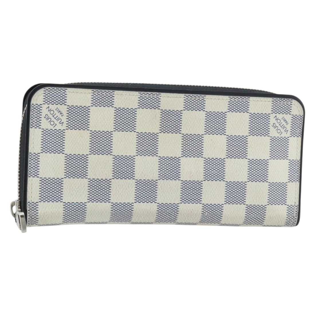 Louis Vuitton N62632 Zippy Vertical Long Wallet Damier Azur Canvas: Louis Vuitton N62632 Zippy Vertical Long Wallet Damier Azur Canvas Louis Vuitton Zippy Wallet Vertical long wallet in Damier Azur canvas, made in Spain. This women's wallet is identified by product nu