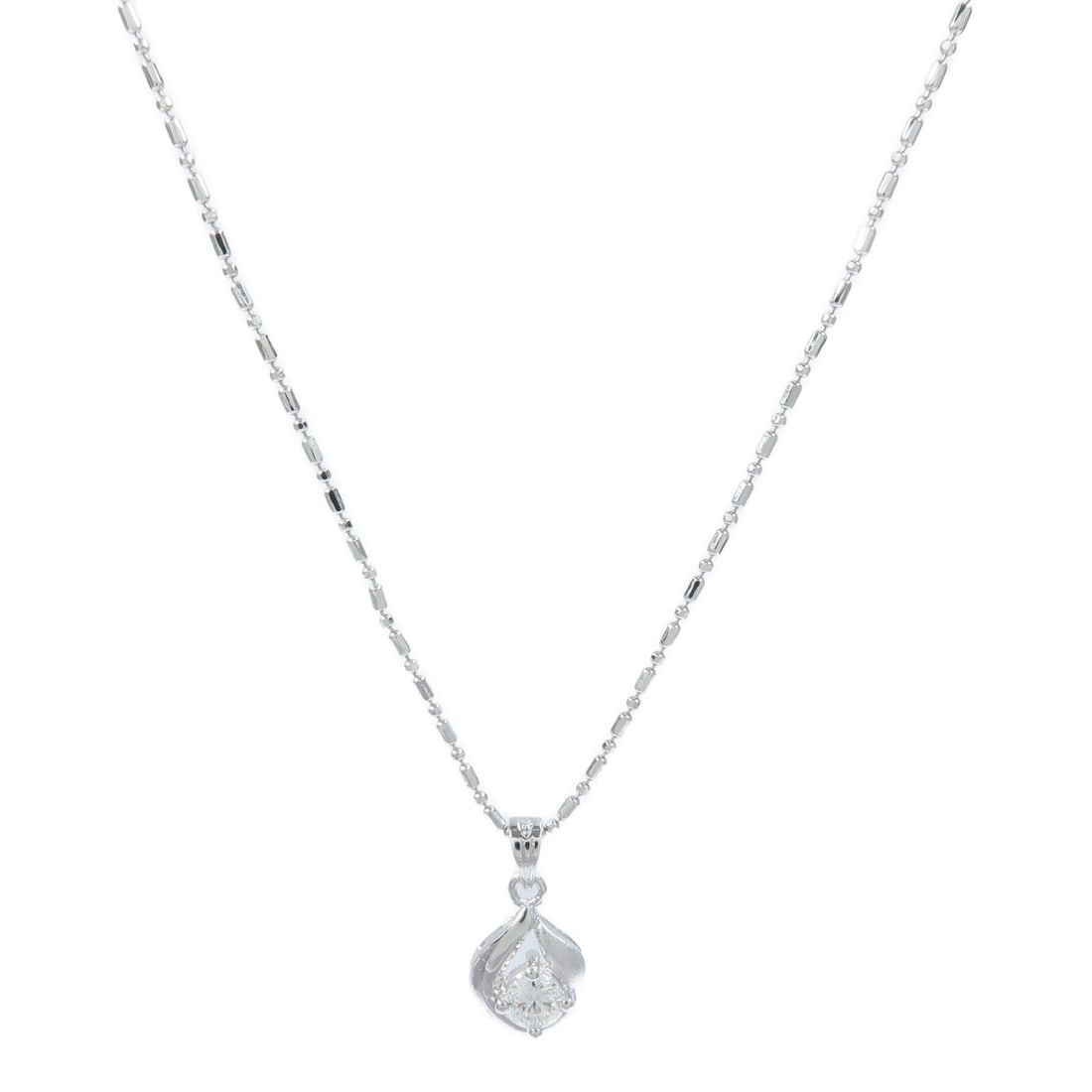 18K White Gold Diamond Necklace for Women 0.28ct (1 of 10)