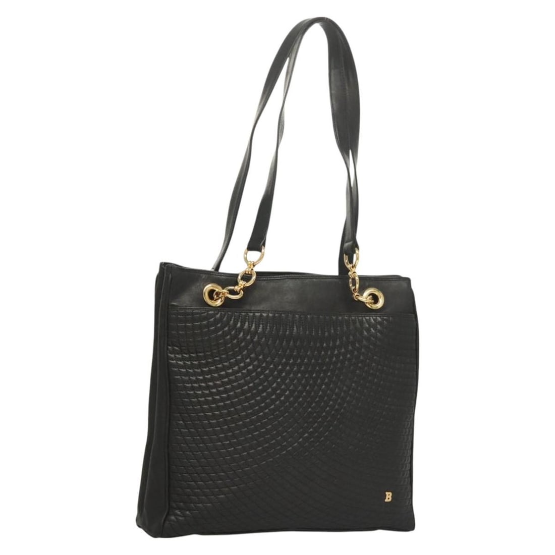 Bally Vintage Tote Bag in Black Quilted Leather: Bally Vintage Tote Bag in Black Quilted Leather This Bally vintage tote bag is crafted from quilted black leather and features a spacious design. Made in Italy, the bag is designed for women and inclu