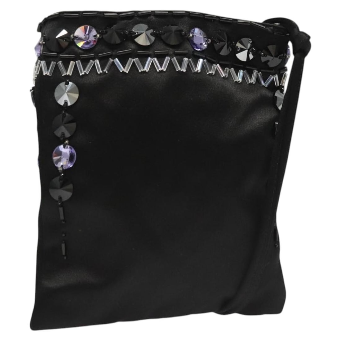 PRADA Black Nylon Mini Shoulder Bag Silver Tone Hardware: PRADA Black Nylon Mini Shoulder Bag Silver Tone Hardware Authentic Prada shoulder bag in black nylon with silver-tone accents. Made in Italy, this women's bag has a compact silhouette and a shoulder s
