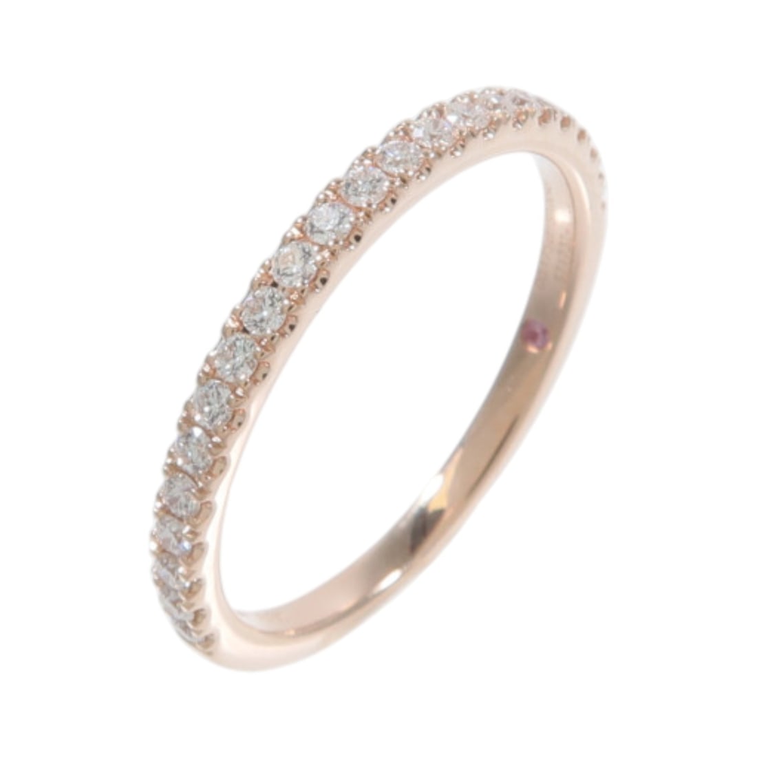 18K Rose Gold Diamond and Pink Sapphire Ring Size 4.75: 18K Rose Gold Diamond and Pink Sapphire Ring Size 4.75 Women's ring crafted in 18K rose gold and set with diamond and pink sapphire. This piece is offered in very good condition and includes no access