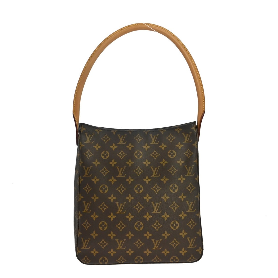 Louis Vuitton Looping GM Monogram Shoulder Bag M51145 Brown: Louis Vuitton Looping GM Monogram Shoulder Bag M51145 Brown Vintage Louis Vuitton Looping GM shoulder bag in Monogram canvas with leather trim and a beige leather shoulder strap. This women's bag feat