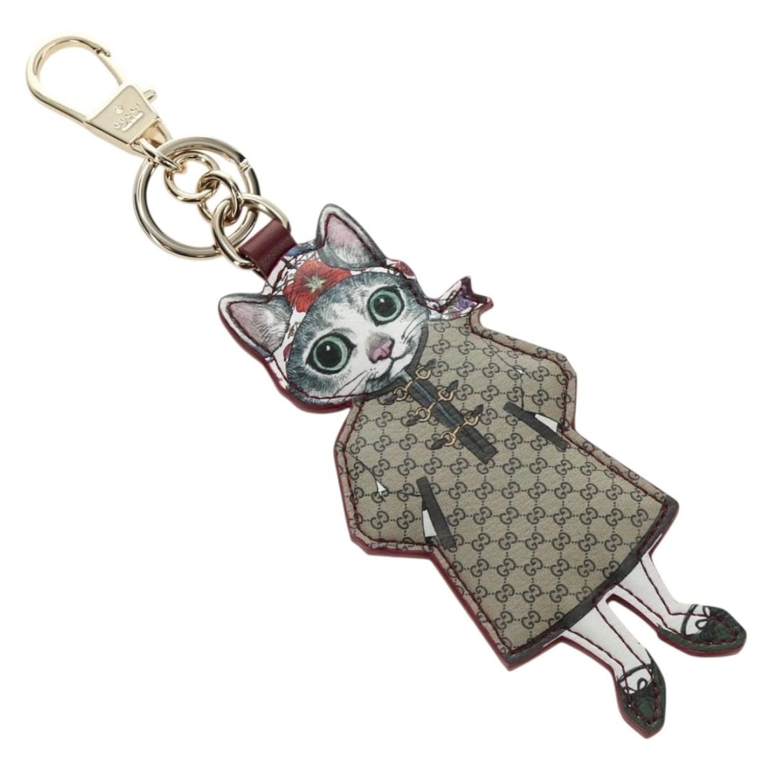 Gucci Higuchi Yuko Bo PVC Key Holder Bordeaux Gold (1 of 16)