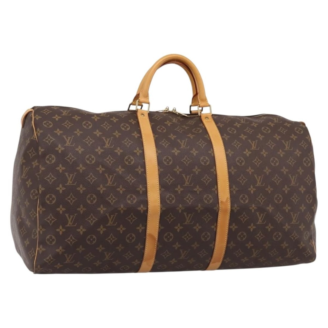 Louis Vuitton M41422 Keepall 60 Monogram Canvas Boston Bag: Louis Vuitton M41422 Keepall 60 Monogram Canvas Boston Bag Louis Vuitton Keepall 60 Boston bag in Monogram canvas, model M41422, made in France. This pre-owned bag shows reasonable wear and tear consi