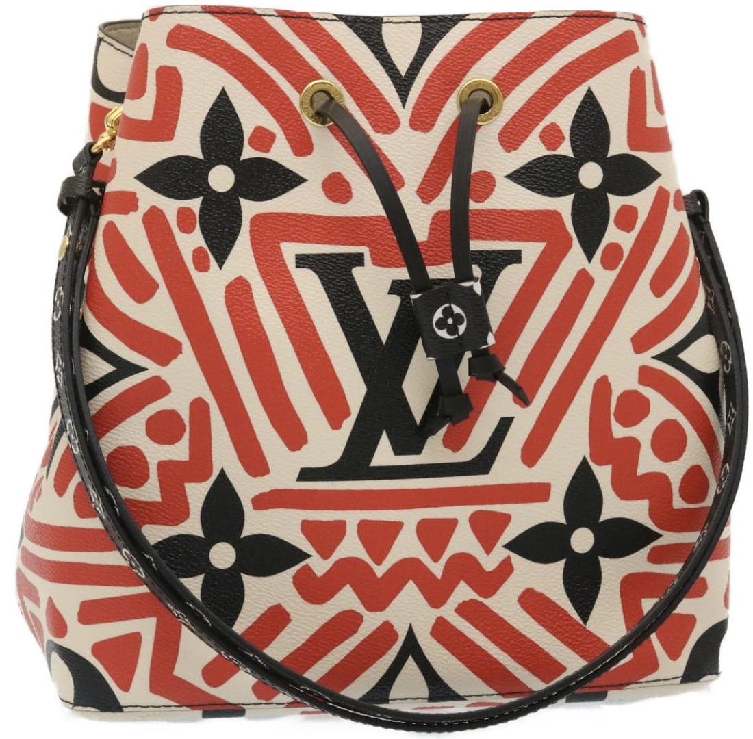 Louis Vuitton M45362 Neo Noe shoulder bag Monogram canvas red: Louis Vuitton M45362 Neo Noe shoulder bag Monogram canvas red Authentic Louis Vuitton Neo Noe shoulder bag in Monogram Giant canvas with a red colorway. Made in Italy, this women's bag includes the du